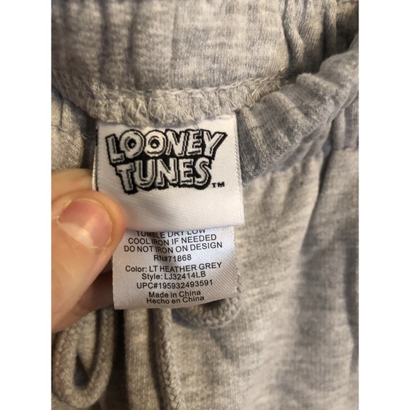 New Looney Tunes Lola Bunny Womens Sweatpants Gray XXS Jogger Lounge Sleepwear - Picture 6 of 9